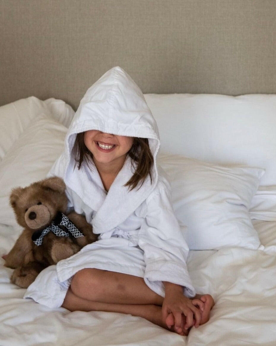 robeworks kids bath robe teddy bear
