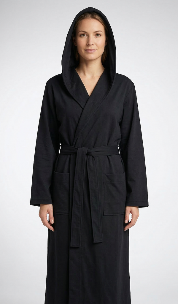 Hooded Luxury Bathrobe – Plush Microfiber | Robeworks