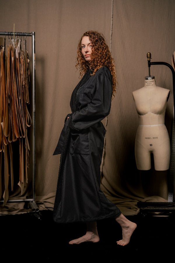 Made in USA robeworks black bath Robe for hotel and home comfort