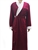 Burgundy & White Bathrobe