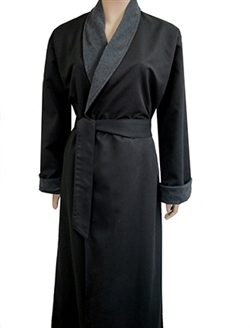 Black & Charcoal Bathrobe