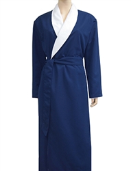 Cobalt Blue & White Bathrobe