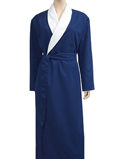 Cobalt Blue & White Bathrobe