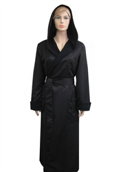 Black & Black Hooded Bathrobe