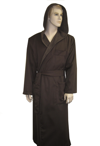 hooded wrap robe coat
